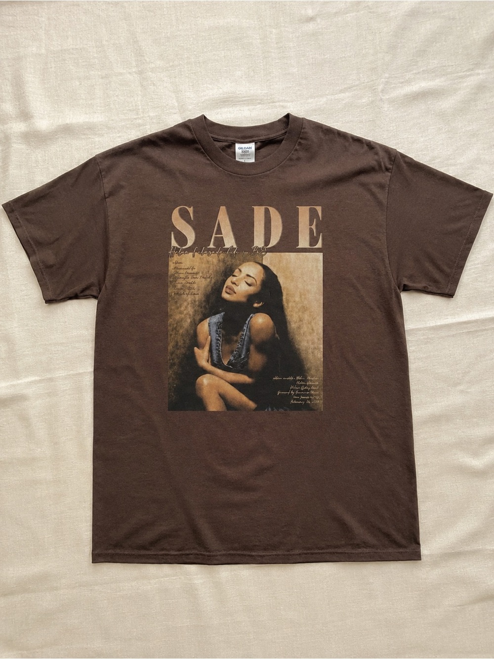 Brown SADE Portrait Graphic Tee - Short Sleeve